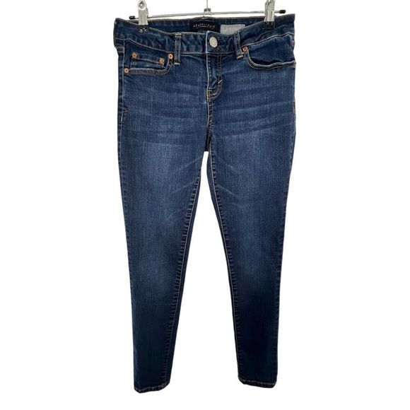 Aeropostale Dark Wash Mid-Rise Jeggings - Picture 1 of 5